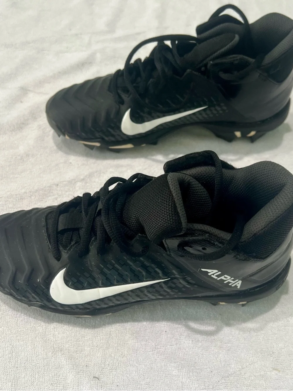 Nike Black High-Top Sneakers with White Swoosh Accent